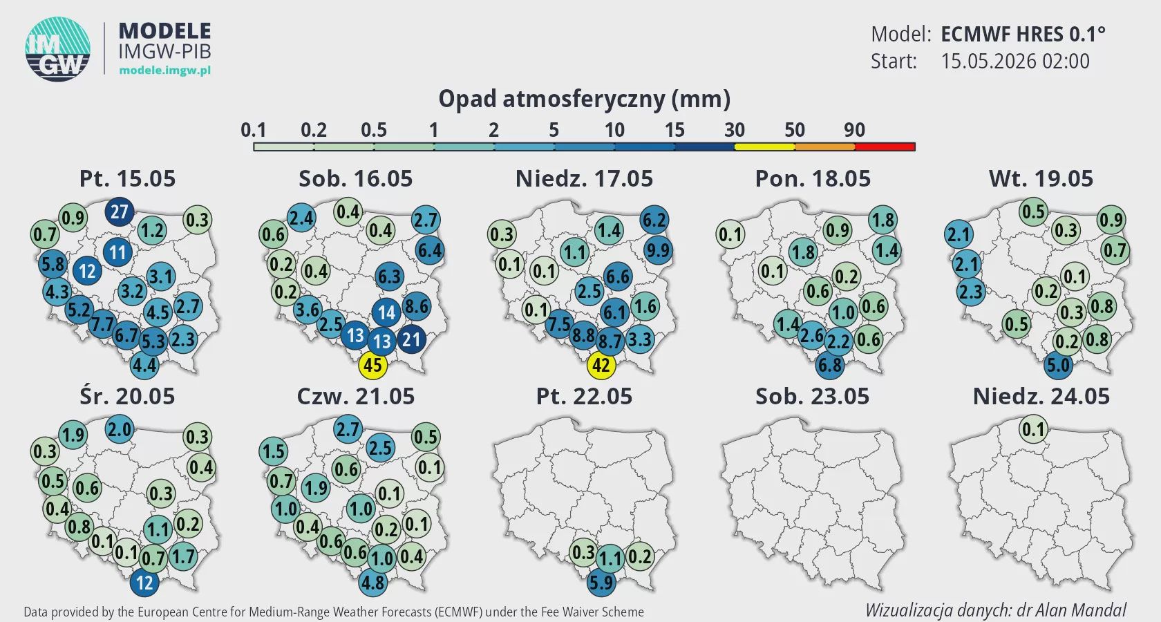 W Polsce będzie deszczowo.