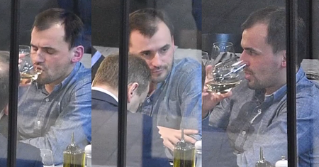Dubieniecki pije wino z kolegami. Uśmierzał ból po konfiskacie Porsche?