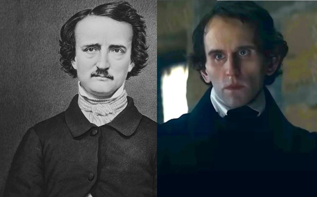 Edgar Allan Poe i grający go Harry Melling