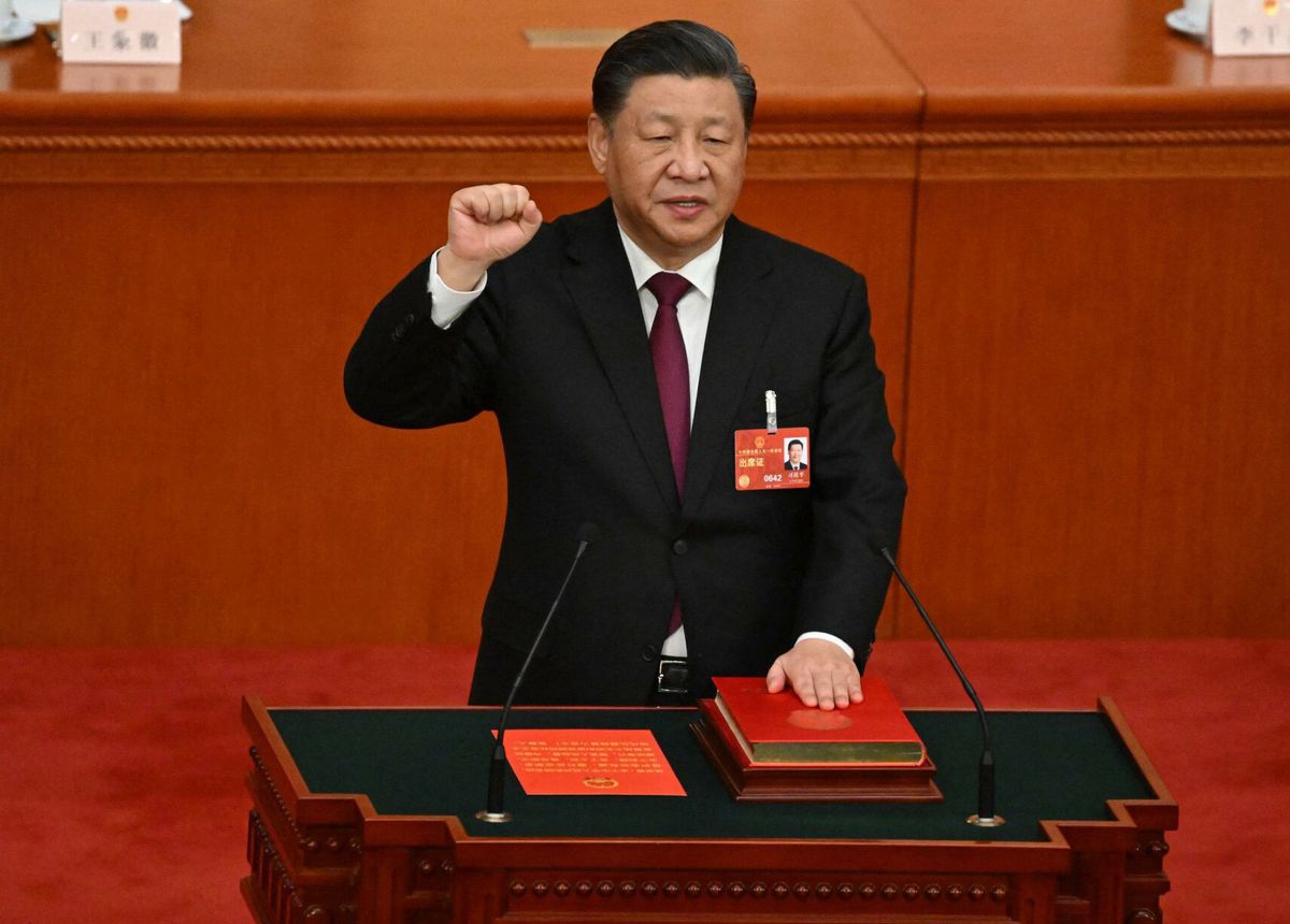 Xi Jinping składa przysięgę prezydencką. Pekin, 10 marca 2023 roku