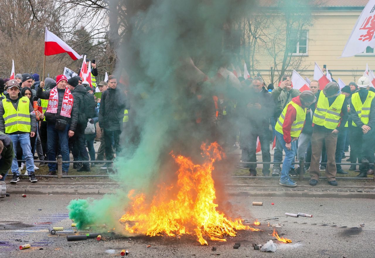 Poprzedni protest rolników i związkowców Solidarności w Warszawie
