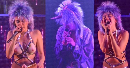 Miley Cyrus "topless", ze SZTUCZNYM PENISEM... (ZDJĘCIA)