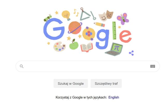 Google Doodle. Specjalna grafika na Dzień Edukacji Narodowej