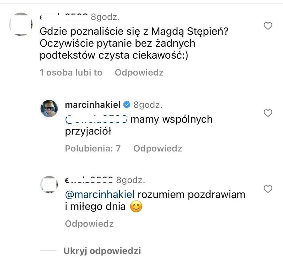 Marcin Hakiel ujawnia kulisy znajomości z Magdaleną Stępień