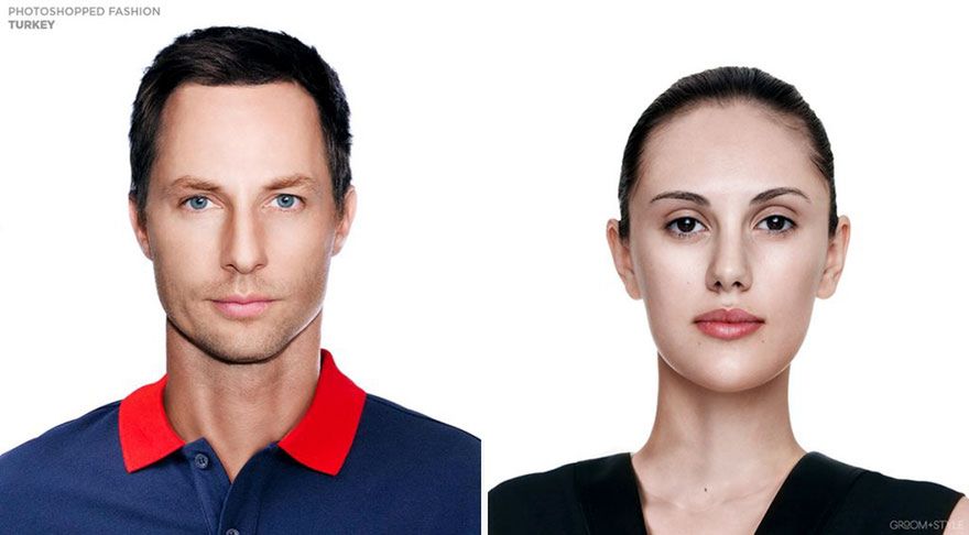 Jak wyglądają ideały piękna na świecie? Graficy przerobili portrety 24