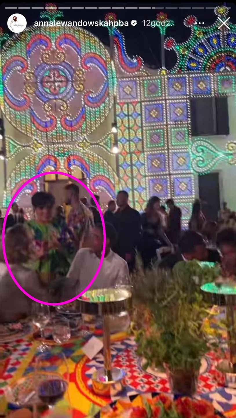 Kris Jenner na relacji Anny Lewandowskiej z imprezy