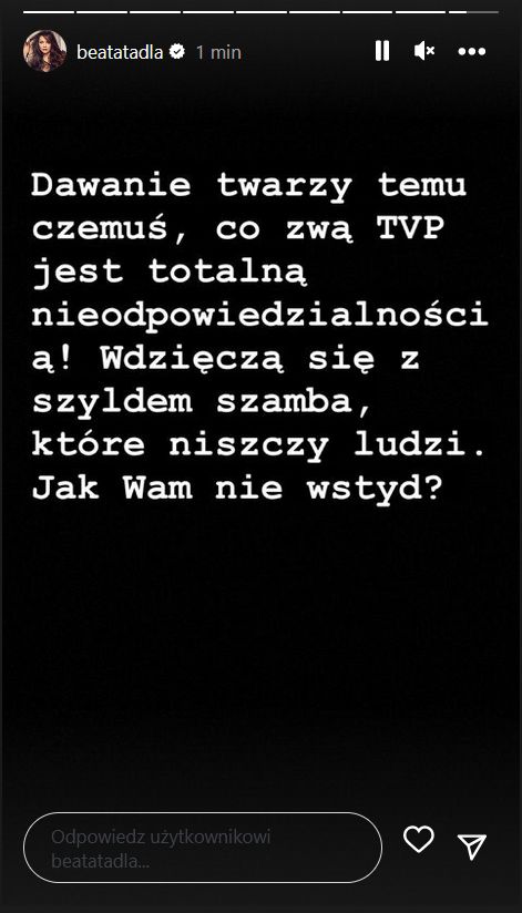 Beata Tadla zwróciła się do występujących