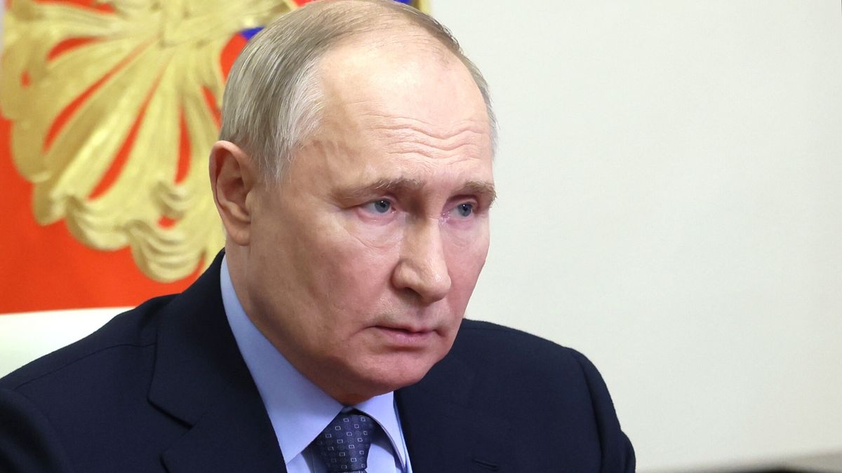Russian President Vladimir Putin chairs a meeting with members of the Security Council via videoconference at the Novo-Ogaryovo state residence, outside Moscow, Russia, 29 March 2024. EPA/MIKHAIL METZEL/SPUTNIK/KREMLIN POOL / POOL MANDATORY CREDIT Dostawca: PAP/EPA.