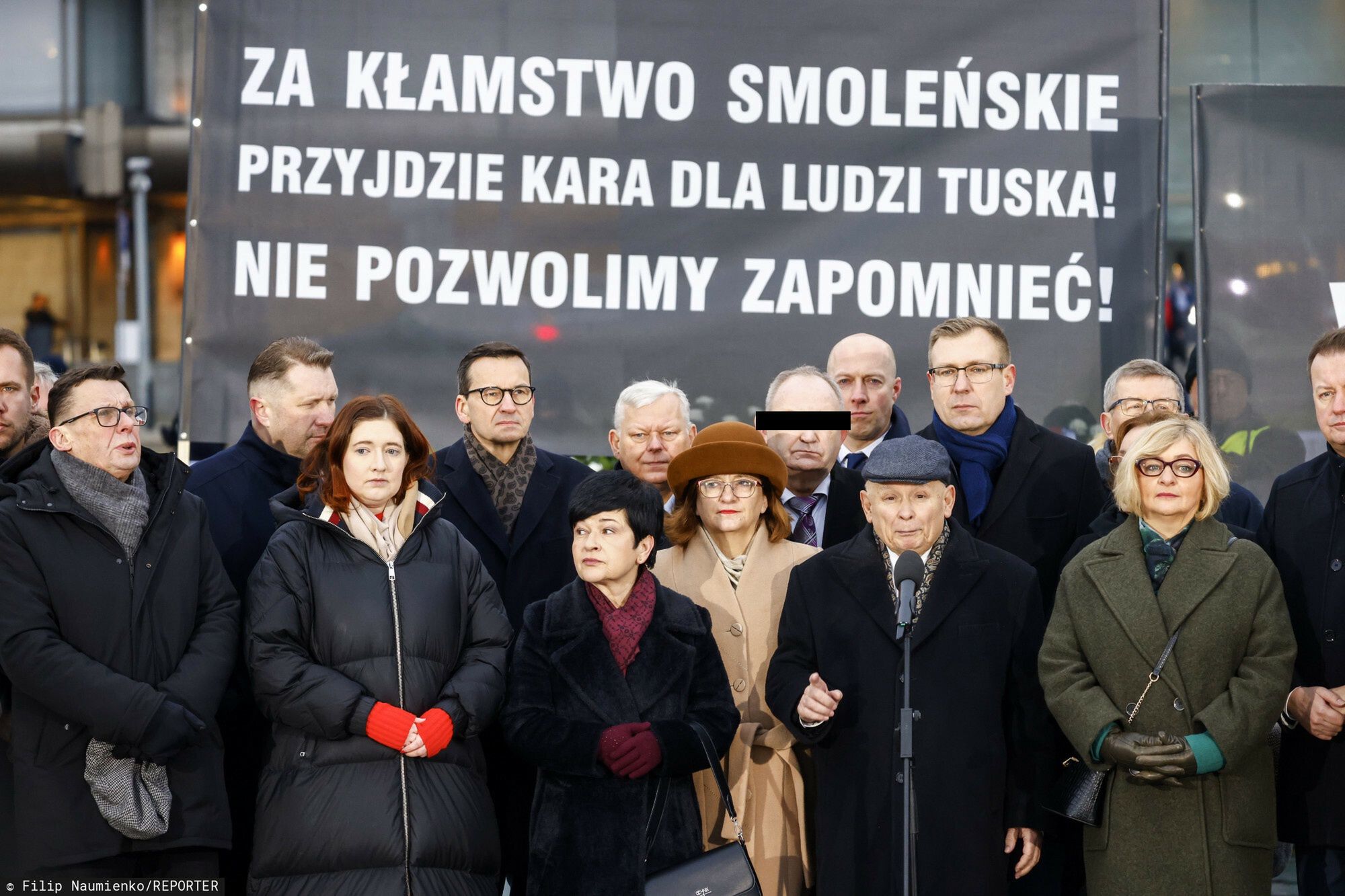 10 grudnia 2024 r., Ryszard W. wśród polityków PiS uczestniczy w