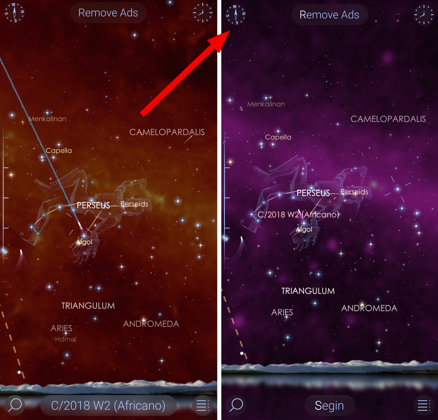 Star Walk 2 pozwala oglądać mapę nieba także w częstotliwościach, których nie widzimy – promieniowanie rentgenowskie, gamma, podczerwień czy mikrofale
