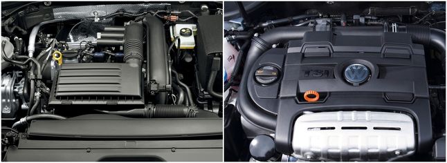 Seria silnika odgrywa kluczowe znaczenie. Po prawej najgorsza wersja EA111, po lewej najlepsza, czyli EA211.