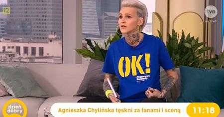 Chylińska przyszła do studia w koszulce z jasnym przekazem. Apeluje do władz