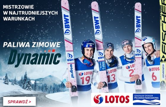 Kamil Stoch, Piotr Żyła, Maciej Kot i Dawid Kubacki z Tomaszem Rożkiem reklamują Lotos Dynamic Diesel (wideo)