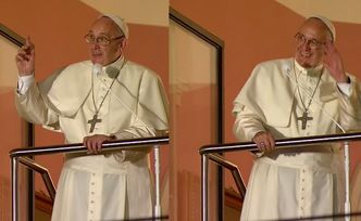 Franciszek w oknie papieskim do pielgrzymów: "Dobry wieczór!"