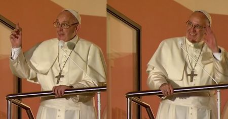 Franciszek w oknie papieskim do pielgrzymów: "Dobry wieczór!"