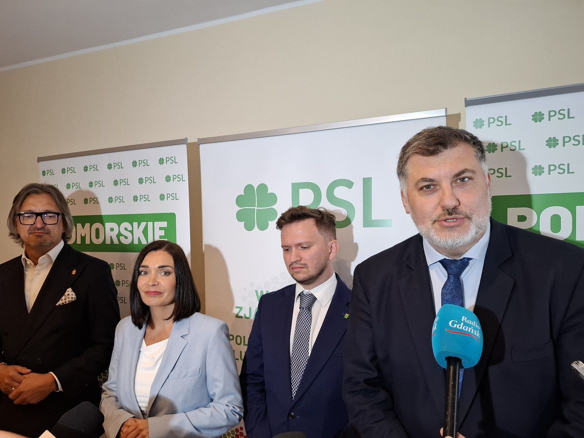 Konferencja prasowa PSL w Gdańsku przeciw dwukadencyjności w samorządach.