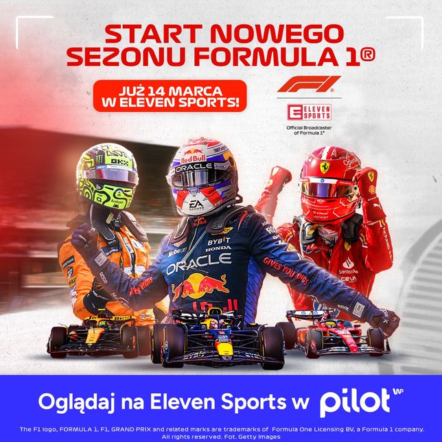 Oglądaj Formula 1® na kanałach Eleven Sports w Pilocie WP