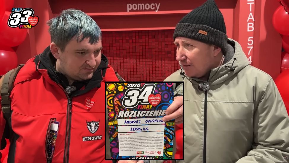 Andrzej z Plutycz podczas finału WOŚP w Wysokiem Mazowieckiem