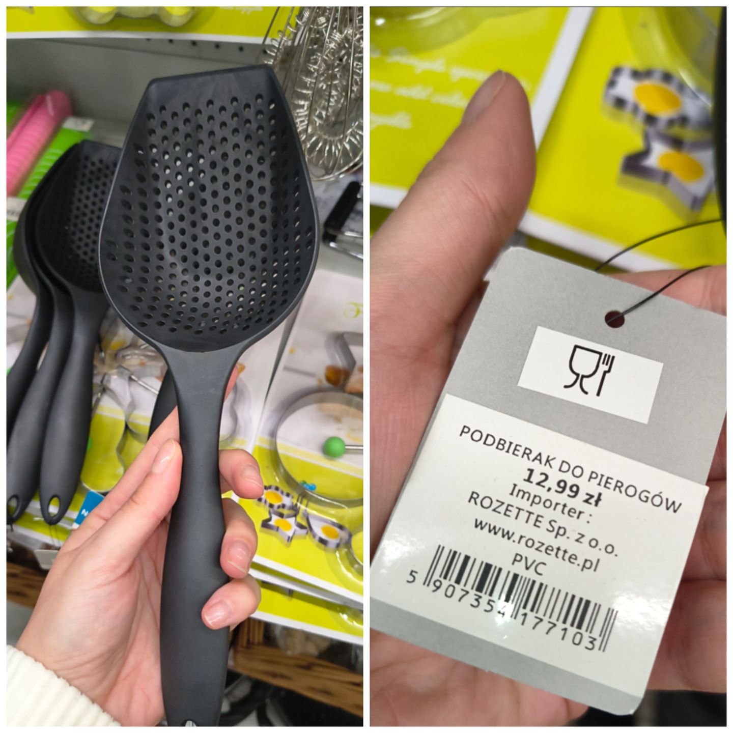 Wadliwy podbierak do pierogów