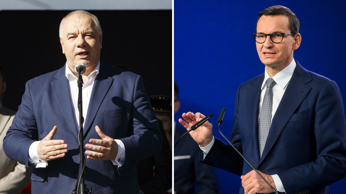 Od lewej: minister aktywów państwowych Jacek Sasin oraz premier Mateusz Morawiecki