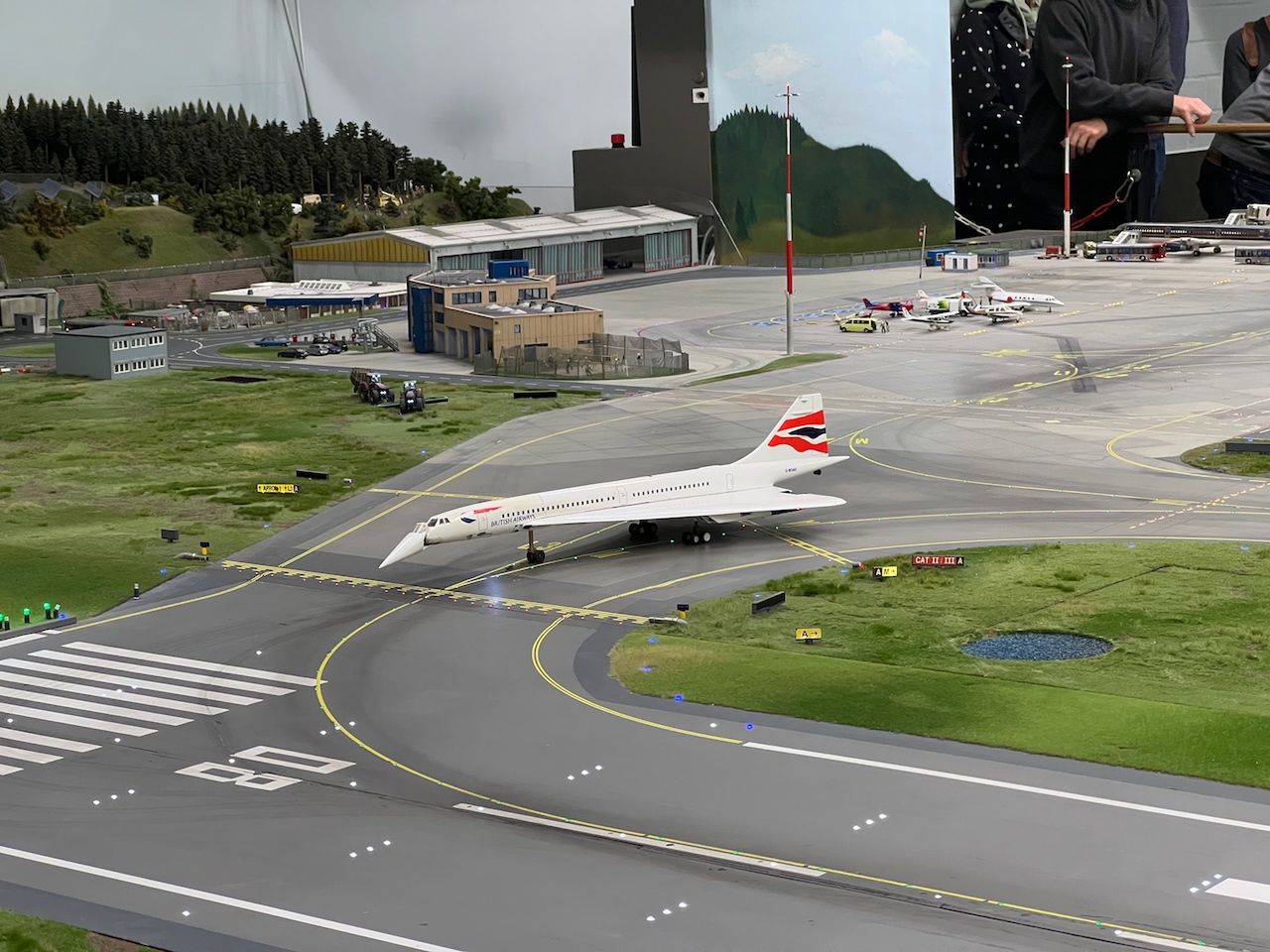 Concorde to jeden z modeli samolotów, które można oglądać na makiecie lotniska Knuffingen