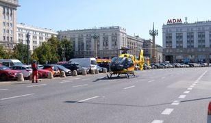 Warszawa. Trzeci dzień protestów ratowników. Centrum miasta zamienia się w lotnisko