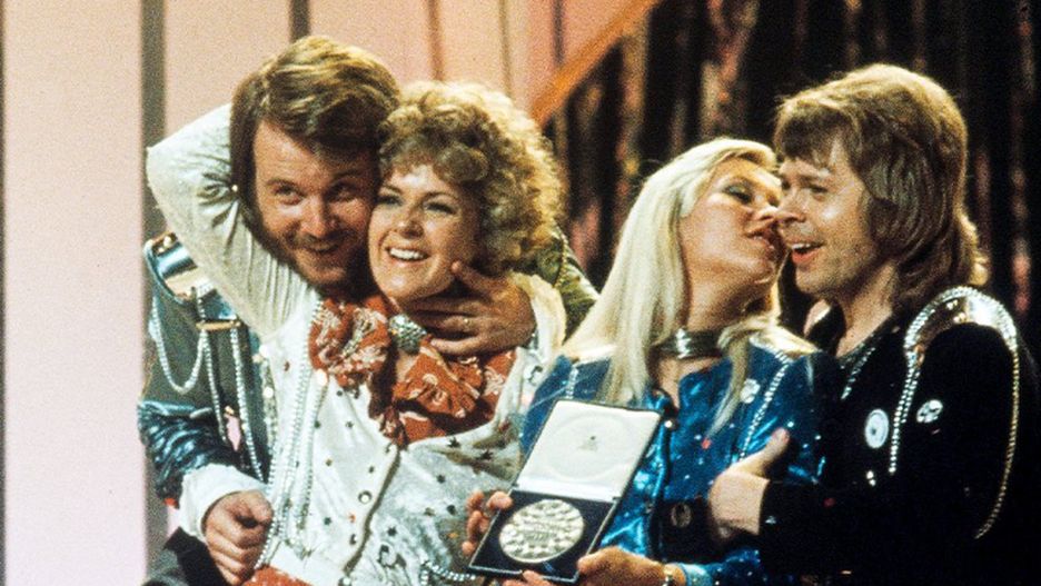 ABBA po wygranej na Eurowizji w 1974 r.