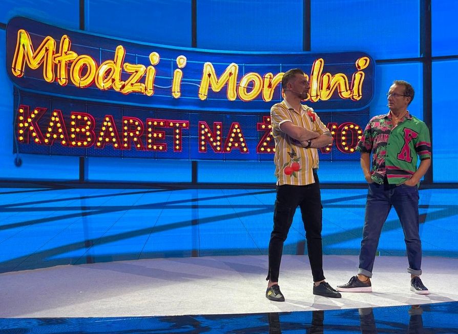 Kadr z programu "Kabaret na żywo"