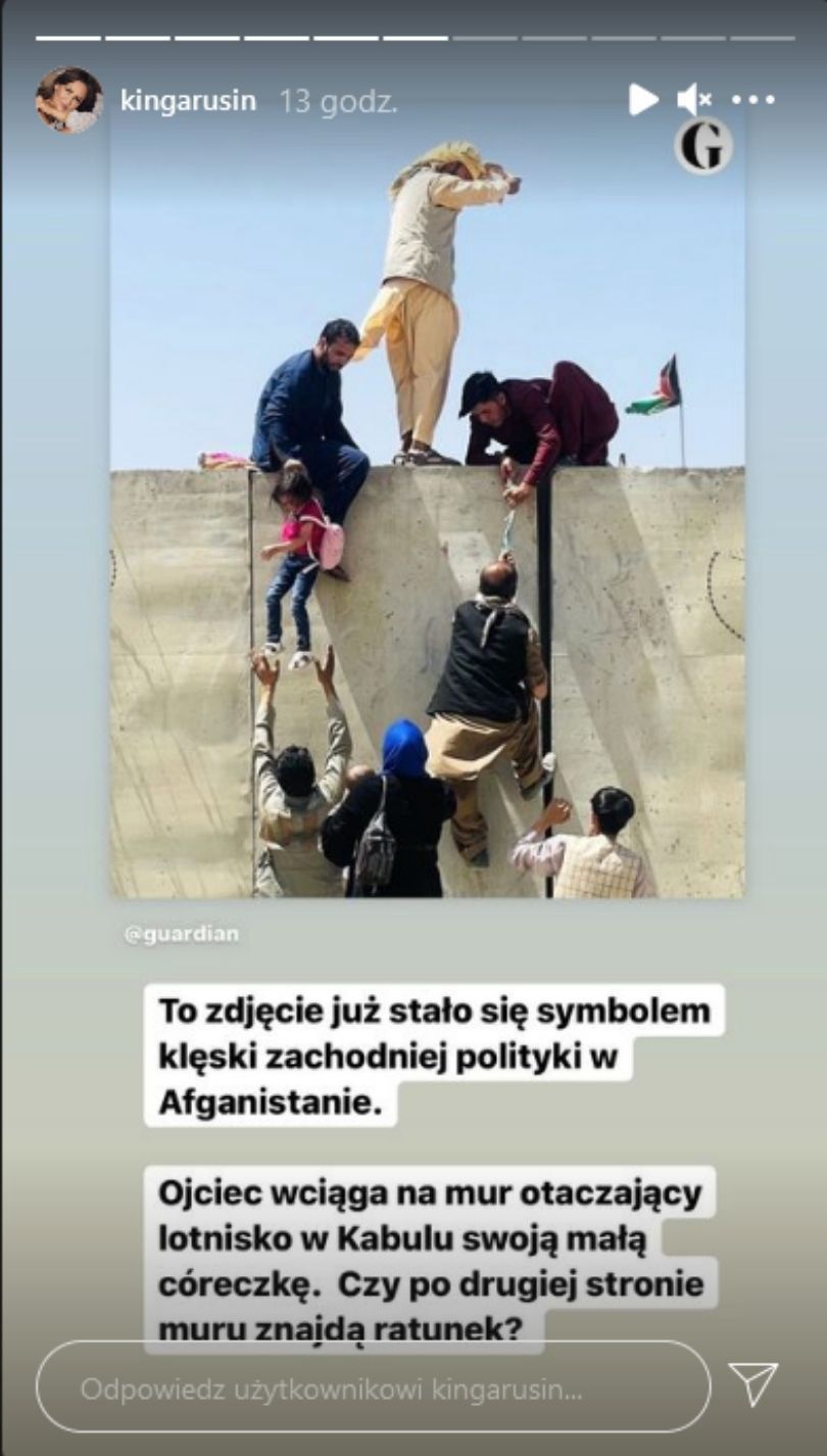 Kinga Rusin komentuje wydarzenia w Afganistanie