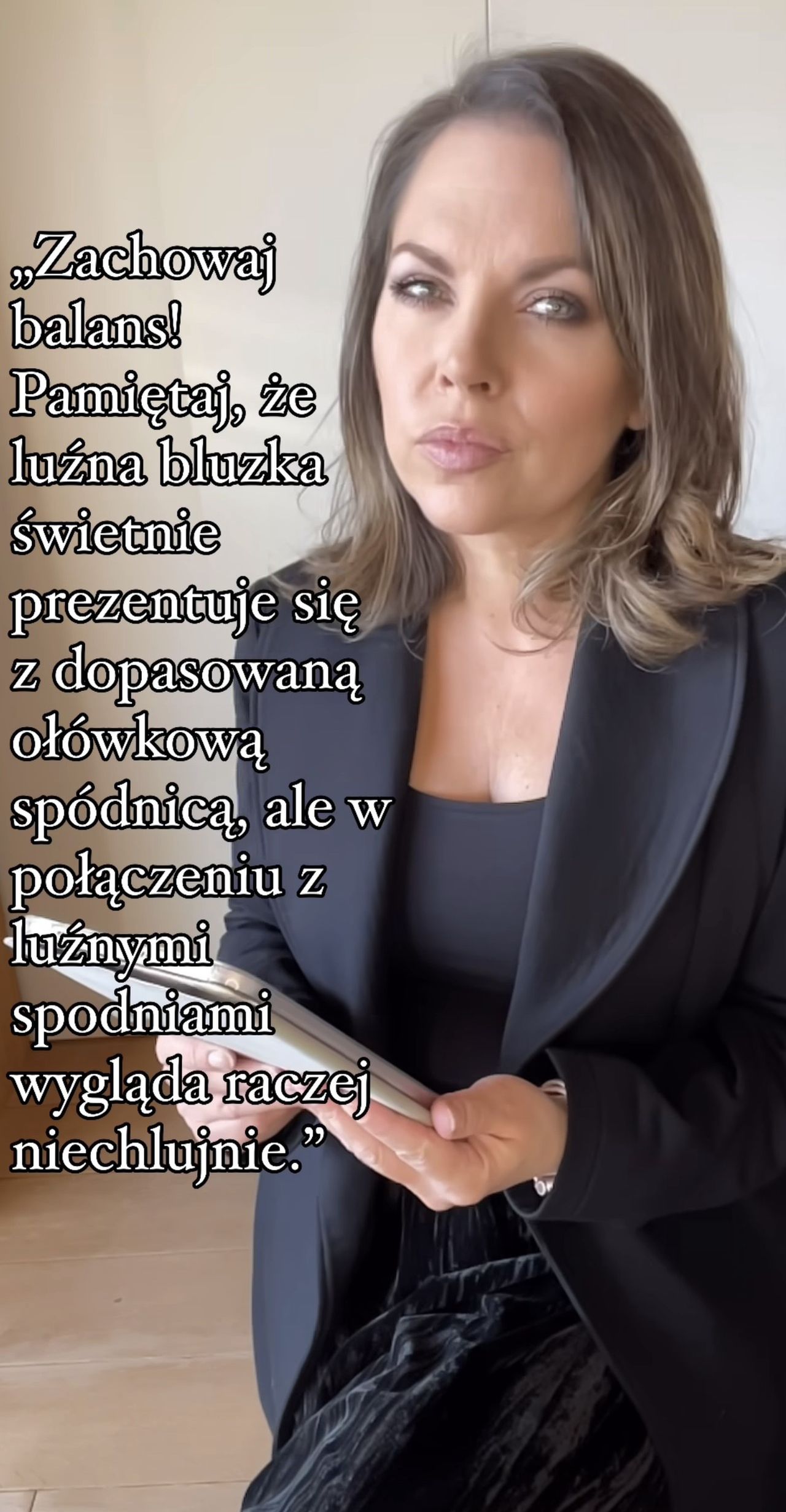 Aleksandra Kwaśniewska o zasadach ubioru kobiet 40+