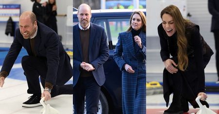 William i Kate rozegrali partyjkę curlingu. Księżna bawiła się w najlepsze na lodzie (ZDJĘCIA)