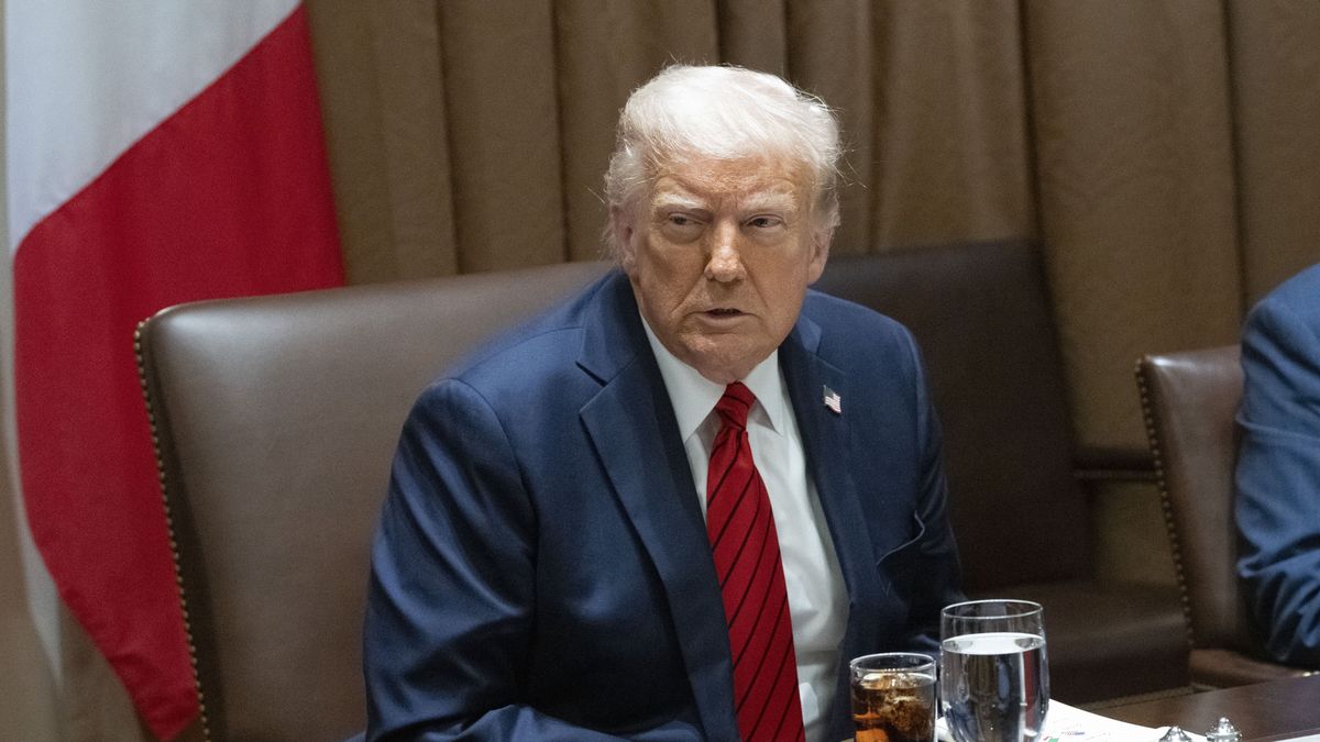United States President Donald J Trump addresses the media during a lunch with Italian Prime Minister Giorgia Meloni, at the White House in Washington, DC, USA, 17 April 2025. EPA/CHRIS KLEPONIS / POOL Dostawca: PAP/EPA.