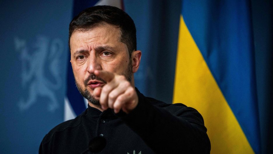 Temporary
Ukrainian President Volodymyr Zelensky gestures as he addresses a press conference with the Norwegian Prime Minister in the government's representative building in Oslo, Norway on March 20, 2025. (Photo by Ole Berg-Rusten / NTB / AFP) / Norway OUT
OLE BERG-RUSTEN