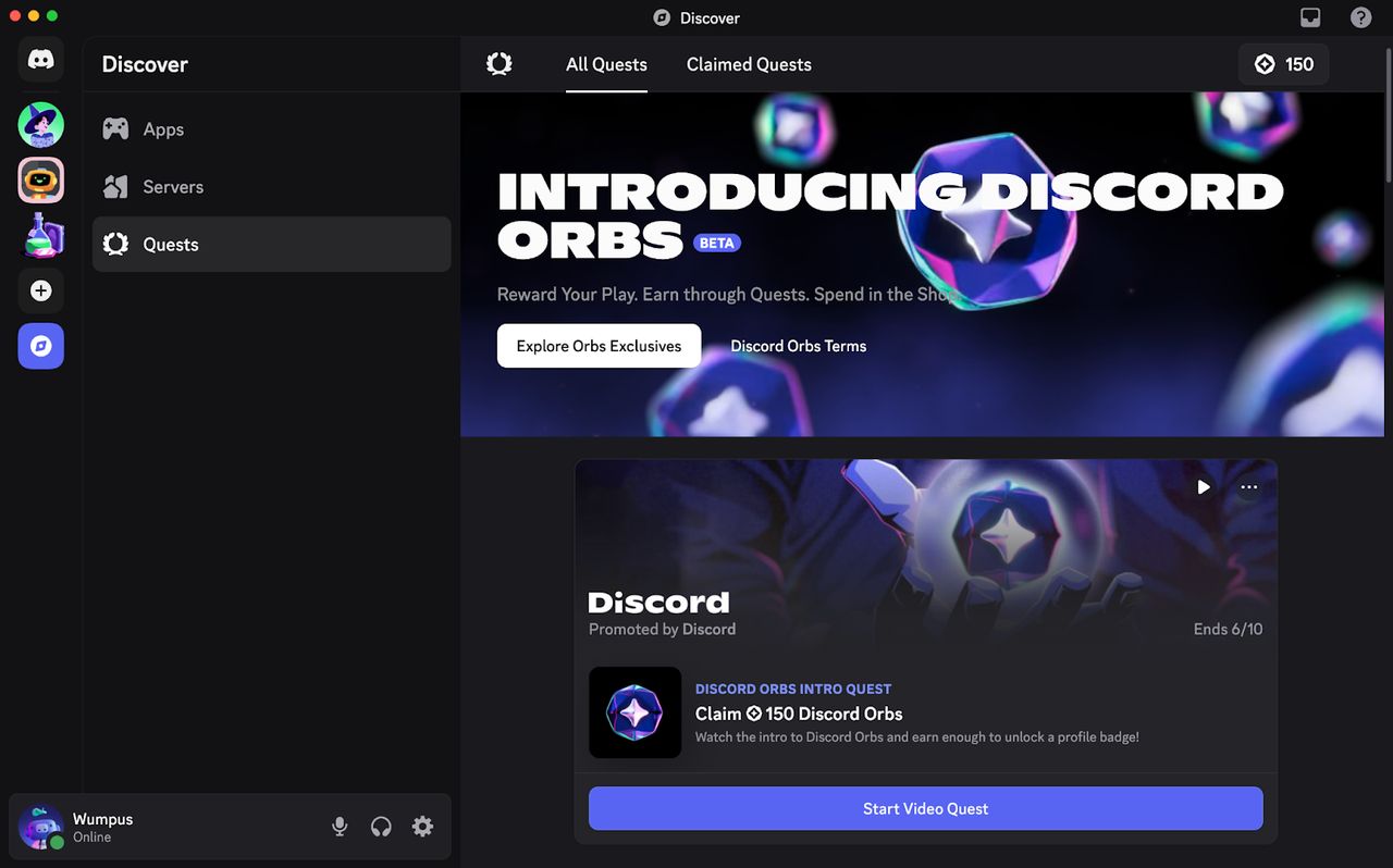Discord Orbs