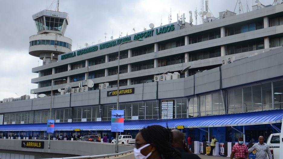 Virus Outbreak NigeriaPassengers at the Murtala Muhammed International Airport (MMIA) arriving to depart for Lebanon, after a five-month closure of the Nigerian airspace due to the COVID-19 coronavirus pandemic, flight resumptions beginning with Middle East Airline and British Airways airplanes in Lagos, on September 5, 2020.  (Photo by Olukayode Jaiyeola/NurPhotoNurPhotosocial issue, airport coronavirus, flight, flight amid covid-19