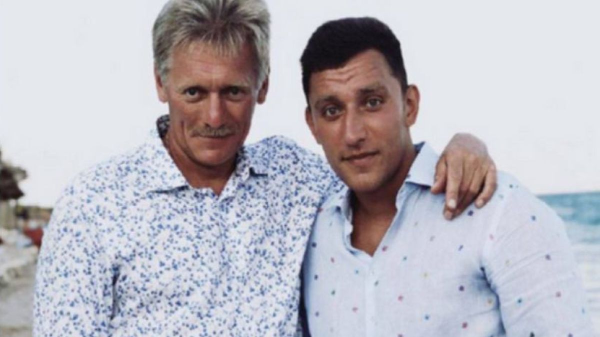 Rzecznik Kremla Dmitrij Pieskow z synem