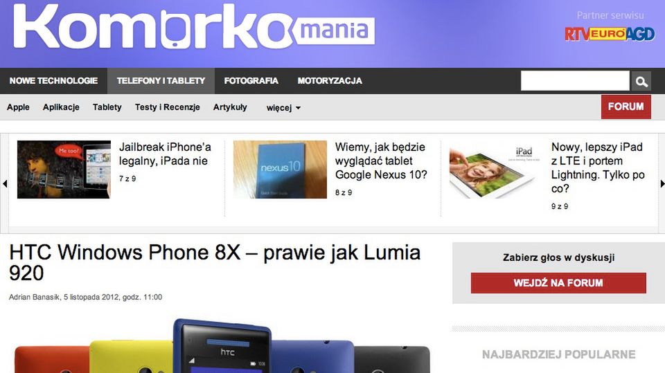 RTV EURO AGD partnerem Komorkomania.pl 1