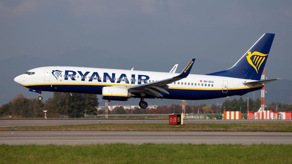 Samolot należący do linii Ryanair