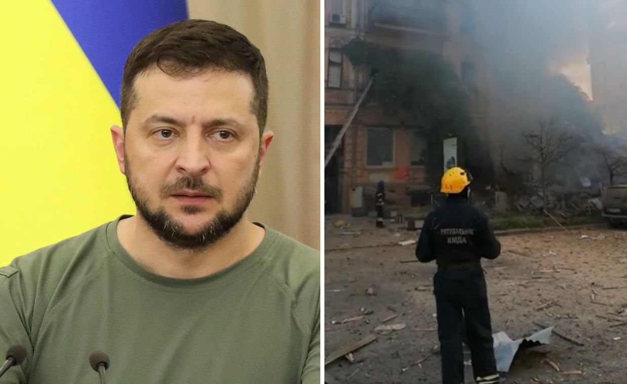 Zełenski po atakach na Kijów. Mocne słowa i nagranie