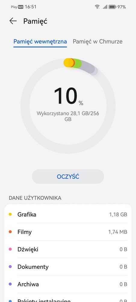 Pamięć dostępna po pierwszym uruchomieniu, tryb jasny i ciemny interfejsu