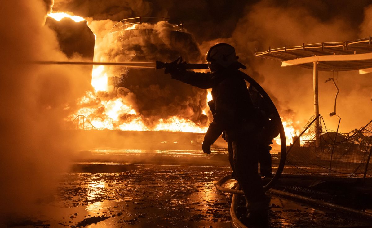 Do codziennych ataków Rosjanie są w stanie używać jedynie dronów, fot. Yevhen Titov