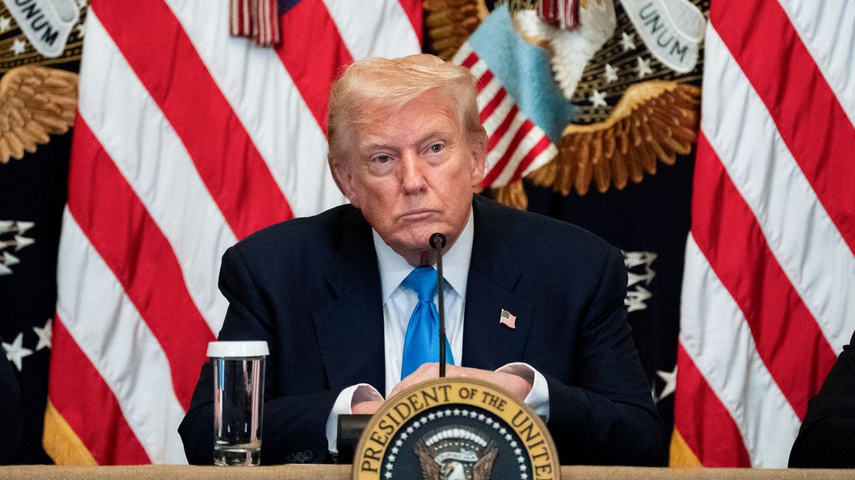 US President Donald Trump during a "Making Health Technology Great Again" event in the East Room of the White House in Washington, DC, US, on Wednesday, July 30, 2025. Leading US technology companies, including Amazon.com Inc., Anthropic, Apple Inc., Alphabet Inc.'s Google and OpenAI Inc., have pledged to work with health systems and the Trump administration to make the nation's fragmented medical data more useful for patients and providers. Photographer: Allison Robbert/Bloomberg via Getty Images
