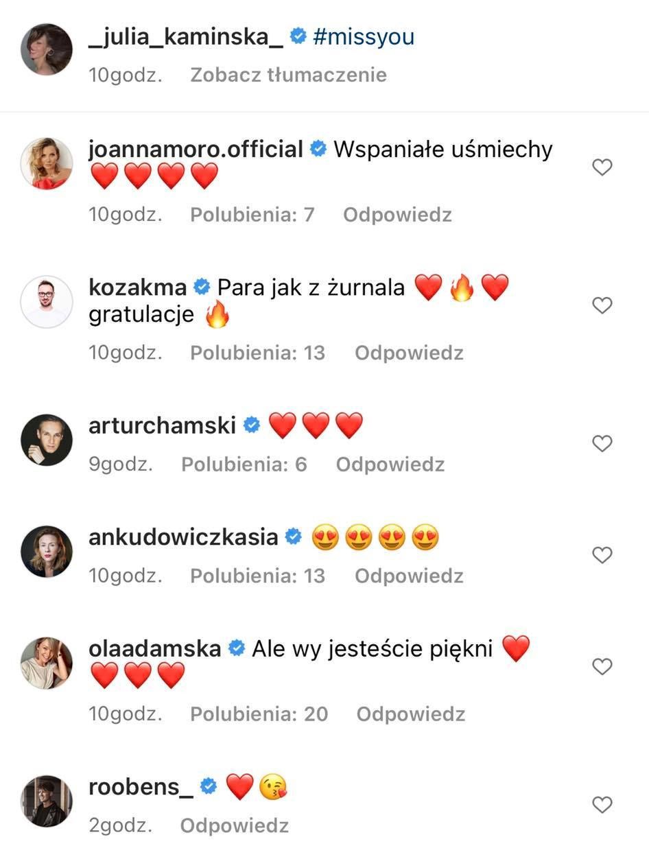Komentarze pod zdjęciami Julii Kamińskiej 