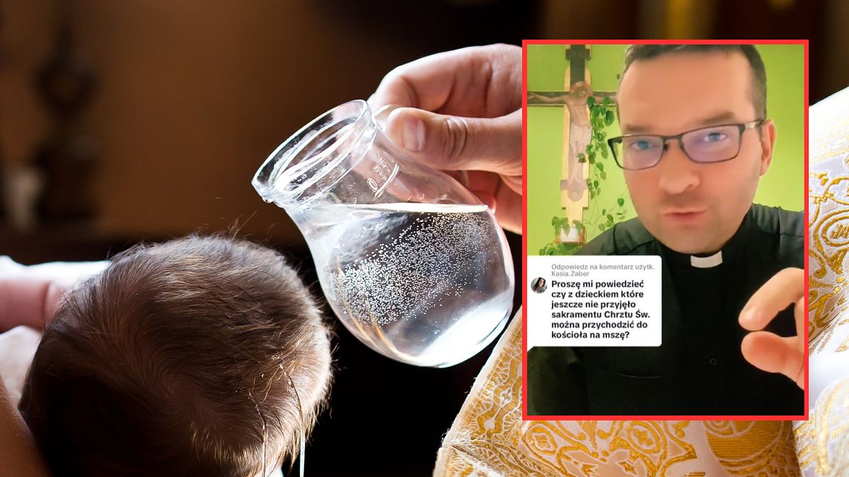 Czy z nieochrzczonym dzieckiem można przyjść do kościoła? Ksiądz tłumaczy.