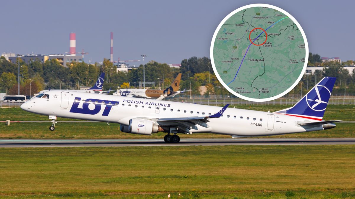Na kilkanaście sekund samolot LOT-u znalazł się nad Białorusią