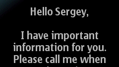 Wiadomości na pełnym ekranie w Symbianie 1