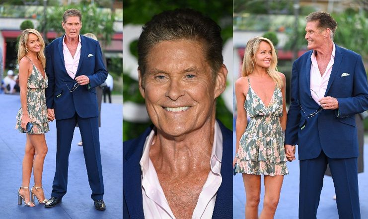 69-letni David Hasselhoff i jego młodsza o 27 małżonka na festiwalu