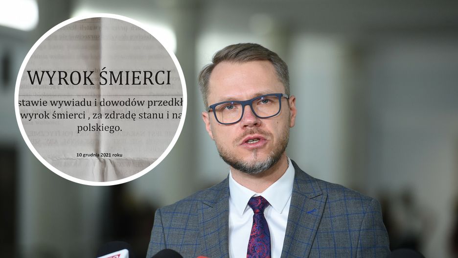 "Wyrok śmierci". Antyszczepionkowe listy w skrzynkach posłów KO i Lewicy. Na zdjęciu poseł Michał Krawczyk 