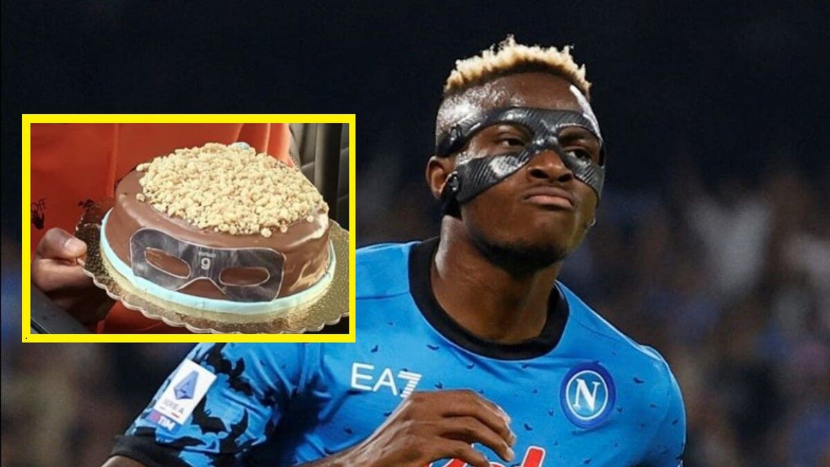 Victor Osimhen i inspirowany nim tort