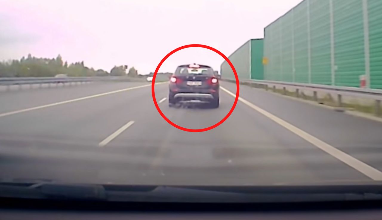 BMW nagrane na S14. Nagle zaczął hamować. "To nie był koniec"